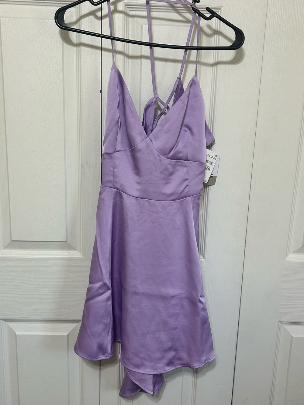 B.P. NWT mini Lavender Satin Slip Dress with Adjustable Straps NWT Sz L